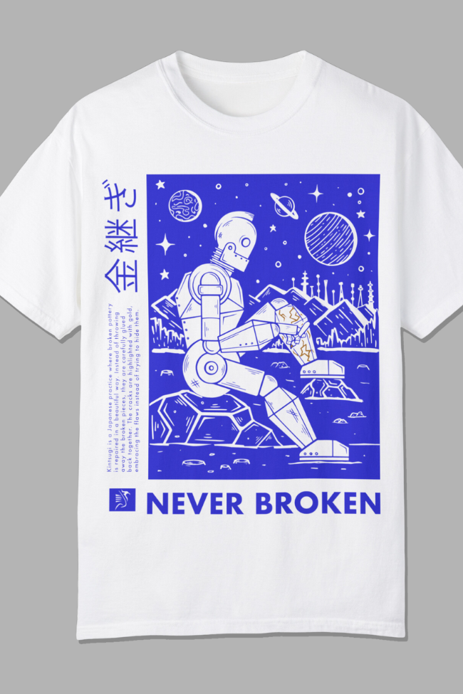 Kintsugi Robot Kintsugi Iron Robot-Inspired Tee – Survivorz